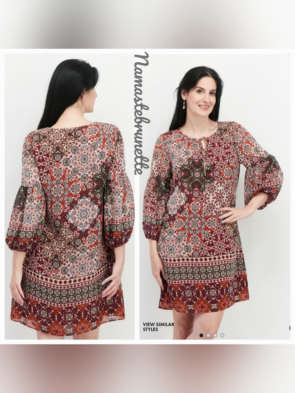 $148 NWT Vince Camuto Balloon 3/4 Sleeve Shift Dress